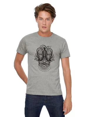 Футболка мужская «Антиква А», серый меланж заказать онлайн со своим дизайном в РПК КБ с доставкой и скидками