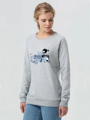 Свитшот женский «Не вы ли были у Невы», серый меланж заказать онлайн со своим дизайном в РПК КБ с доставкой и скидками