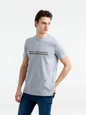 Футболка «Ленинградский почтальон», серый меланж заказать онлайн со своим дизайном в РПК КБ с доставкой и скидками