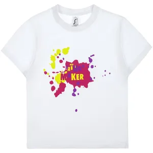 Футболка детская «Пятно Maker», белая заказать онлайн со своим дизайном в РПК КБ с доставкой и скидками