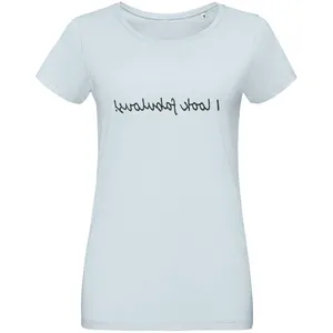 Футболка женская I Look Fabulous, голубая заказать онлайн со своим дизайном в РПК КБ с доставкой и скидками