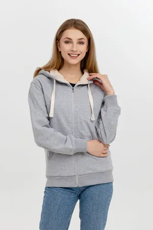 Толстовка на молнии Kulonga Sherpa, серый меланж заказать онлайн со своим дизайном в РПК КБ с доставкой и скидками