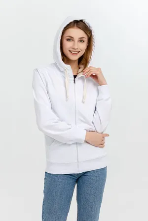 Толстовка на молнии Kulonga Sherpa, белая заказать онлайн со своим дизайном в РПК КБ с доставкой и скидками