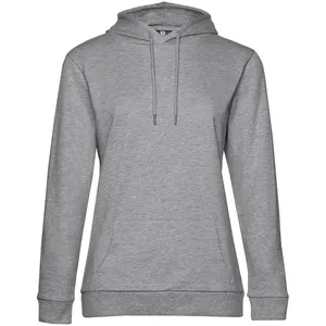 Заказать Толстовка с капюшоном женская Hoodie, серый меланж, размер M с доставкой и скидками