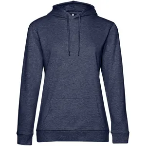 Заказать Толстовка с капюшоном женская Hoodie, синий меланж, размер L с доставкой и скидками