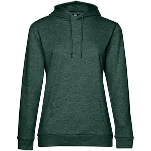 Заказать Толстовка с капюшоном женская Hoodie, темно-зеленый меланж, размер XL с доставкой и скидками
