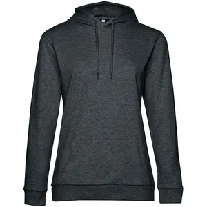 Заказать Толстовка с капюшоном женская Hoodie, серый меланж (антрацит), размер L с доставкой и скидками