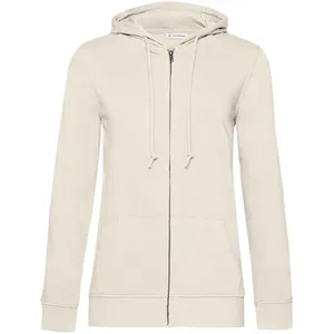 Толстовка на молнии с капюшоном женская BNC Inspire (Organic), молочно-белая заказать онлайн со своим дизайном в РПК КБ с доставкой и скидками