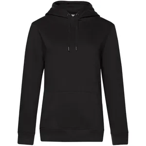 Толстовка с капюшоном женская Queen, черная заказать онлайн со своим дизайном в РПК КБ с доставкой и скидками