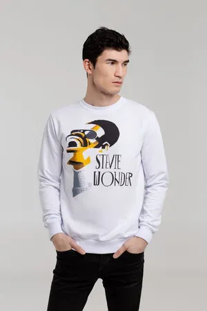 Толстовка «Меламед. Stevie Wonder», белая заказать онлайн со своим дизайном в РПК КБ с доставкой и скидками