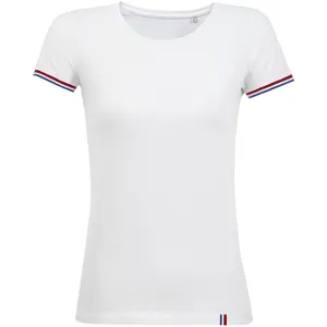 Футболка женская Rainbow Women, белая с ярко-синим заказать онлайн со своим дизайном в РПК КБ с доставкой и скидками