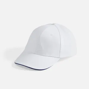 Бейсболка Buffalo, белая с темно-синим заказать онлайн со своим дизайном в РПК КБ с доставкой и скидками