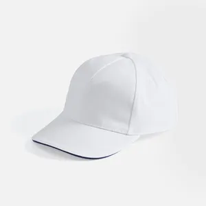 Бейсболка Long Beach, белая с темно-синим заказать онлайн со своим дизайном в РПК КБ с доставкой и скидками