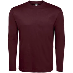 Футболка с длинным рукавом Monarch 150, бордовая заказать онлайн со своим дизайном в РПК КБ с доставкой и скидками