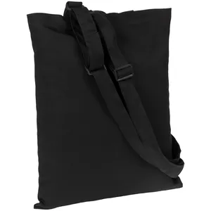 Сумка для покупок с регулируемыми ручками Leta, черная заказать онлайн со своим дизайном в РПК КБ с доставкой и скидками