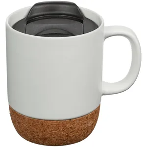 Кружка с пробковой подставкой Corky Walk, белая заказать онлайн со своим дизайном в РПК КБ с доставкой и скидками