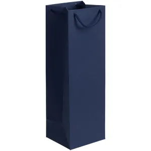 Пакет под бутылку Vindemia, синий заказать онлайн со своим дизайном в РПК КБ с доставкой и скидками