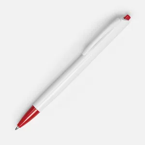 Ручка шариковая Tick, белая с красным заказать онлайн со своим дизайном в РПК КБ с доставкой и скидками
