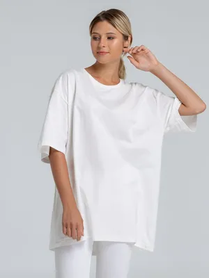 Футболка оверсайз «Чистая соль», молочно-белая заказать онлайн со своим дизайном в РПК КБ с доставкой и скидками