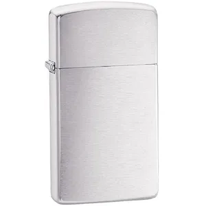 Зажигалка Zippo Slim Brushed, матовая серебристая заказать онлайн со своим дизайном в РПК КБ с доставкой и скидками