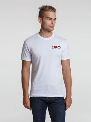 Футболка «Люблю любовь», белая заказать онлайн со своим дизайном в РПК КБ с доставкой и скидками