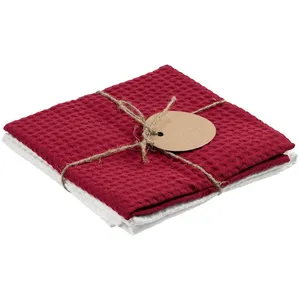 Набор кухонных полотенец Good Wipe, белый с красным заказать онлайн со своим дизайном в РПК КБ с доставкой и скидками