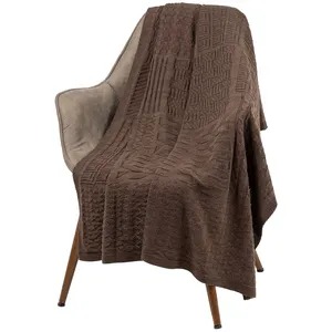 Плед Snippet, коричневый меланж заказать онлайн со своим дизайном в РПК КБ с доставкой и скидками