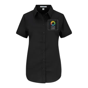 Женская рубашка с коротким рукавом SuperPro™ Twill заказать онлайн со своим дизайном в РПК КБ с доставкой и скидками