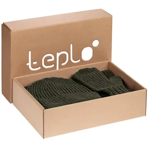 Набор Nordkyn с шарфом, зеленый (оливковый) заказать онлайн со своим дизайном в РПК КБ с доставкой и скидками