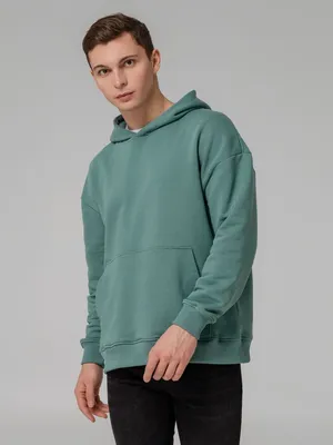 Заказать Худи оверсайз Kulonga Comfort, серо-зеленое, размер XS/S с доставкой и скидками