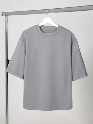 Футболка оверсайз унисекс Kosmos 2.0, светло-серая заказать онлайн со своим дизайном в РПК КБ с доставкой и скидками