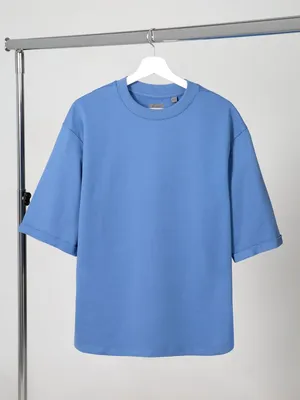 Футболка оверсайз унисекс Kosmos 2.0, синяя заказать онлайн со своим дизайном в РПК КБ с доставкой и скидками