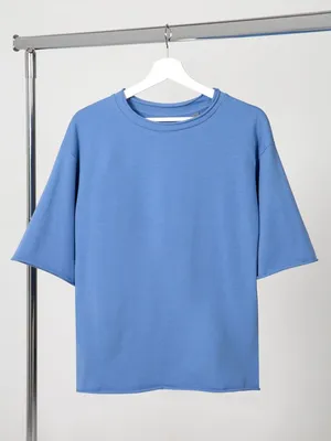 Футболка оверсайз Vozduh 2.0, синяя заказать онлайн со своим дизайном в РПК КБ с доставкой и скидками