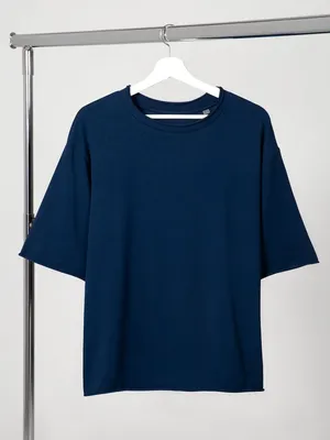 Футболка оверсайз Vozduh 2.0, темно-синяя заказать онлайн со своим дизайном в РПК КБ с доставкой и скидками