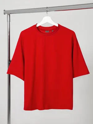 Футболка оверсайз Vozduh 2.0, красная заказать онлайн со своим дизайном в РПК КБ с доставкой и скидками