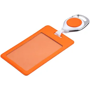 Чехол для пропуска с ретрактором Dorset, оранжевый заказать онлайн со своим дизайном в РПК КБ с доставкой и скидками