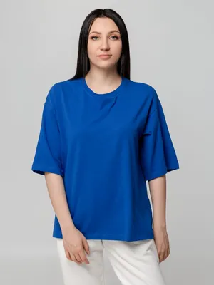 Футболка унисекс оверсайз Street Vibes, ярко-синяя заказать онлайн со своим дизайном в РПК КБ с доставкой и скидками