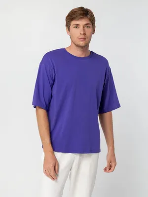 Футболка унисекс оверсайз Street Vibes, фиолетовая заказать онлайн со своим дизайном в РПК КБ с доставкой и скидками