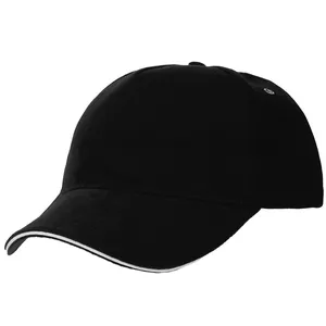 Бейсболка Classic, черная с белым кантом заказать онлайн со своим дизайном в РПК КБ с доставкой и скидками