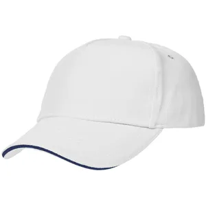 Бейсболка Classic, белая с темно-синим кантом заказать онлайн со своим дизайном в РПК КБ с доставкой и скидками