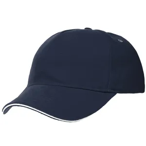 Бейсболка Classic, темно-синяя с белым кантом заказать онлайн со своим дизайном в РПК КБ с доставкой и скидками