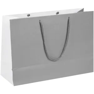 Пакет бумажный Bicolor, белый с серым заказать онлайн со своим дизайном в РПК КБ с доставкой и скидками