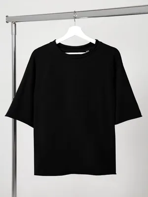 Футболка оверсайз Vozduh 2.0, черная заказать онлайн со своим дизайном в РПК КБ с доставкой и скидками