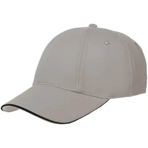 Бейсболка Canopy, серая с черным кантом заказать онлайн со своим дизайном в РПК КБ с доставкой и скидками