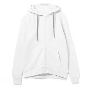 Толстовка на молнии с капюшоном Siverga Heavy, белая (белоснежная) заказать онлайн со своим дизайном в РПК КБ с доставкой и скидками