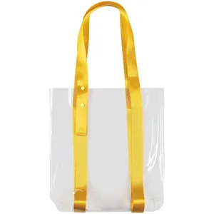 Шопер Clear Fest, прозрачный с желтыми ручками заказать онлайн со своим дизайном в РПК КБ с доставкой и скидками