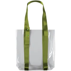 Шопер Clear Fest, прозрачный с зелеными ручками заказать онлайн со своим дизайном в РПК КБ с доставкой и скидками
