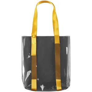 Шопер Clear Fest, прозрачный серый с желтыми ручками заказать онлайн со своим дизайном в РПК КБ с доставкой и скидками