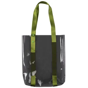 Шопер Clear Fest, прозрачный серый с зелеными ручками заказать онлайн со своим дизайном в РПК КБ с доставкой и скидками