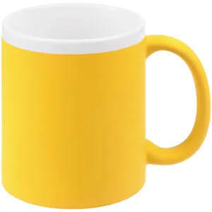 Кружка StopSpot с покрытием софт-тач, желтая заказать онлайн со своим дизайном в РПК КБ с доставкой и скидками